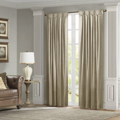 Pleat Curtain Panel with Tieback (Single) Champagne 52x84"
