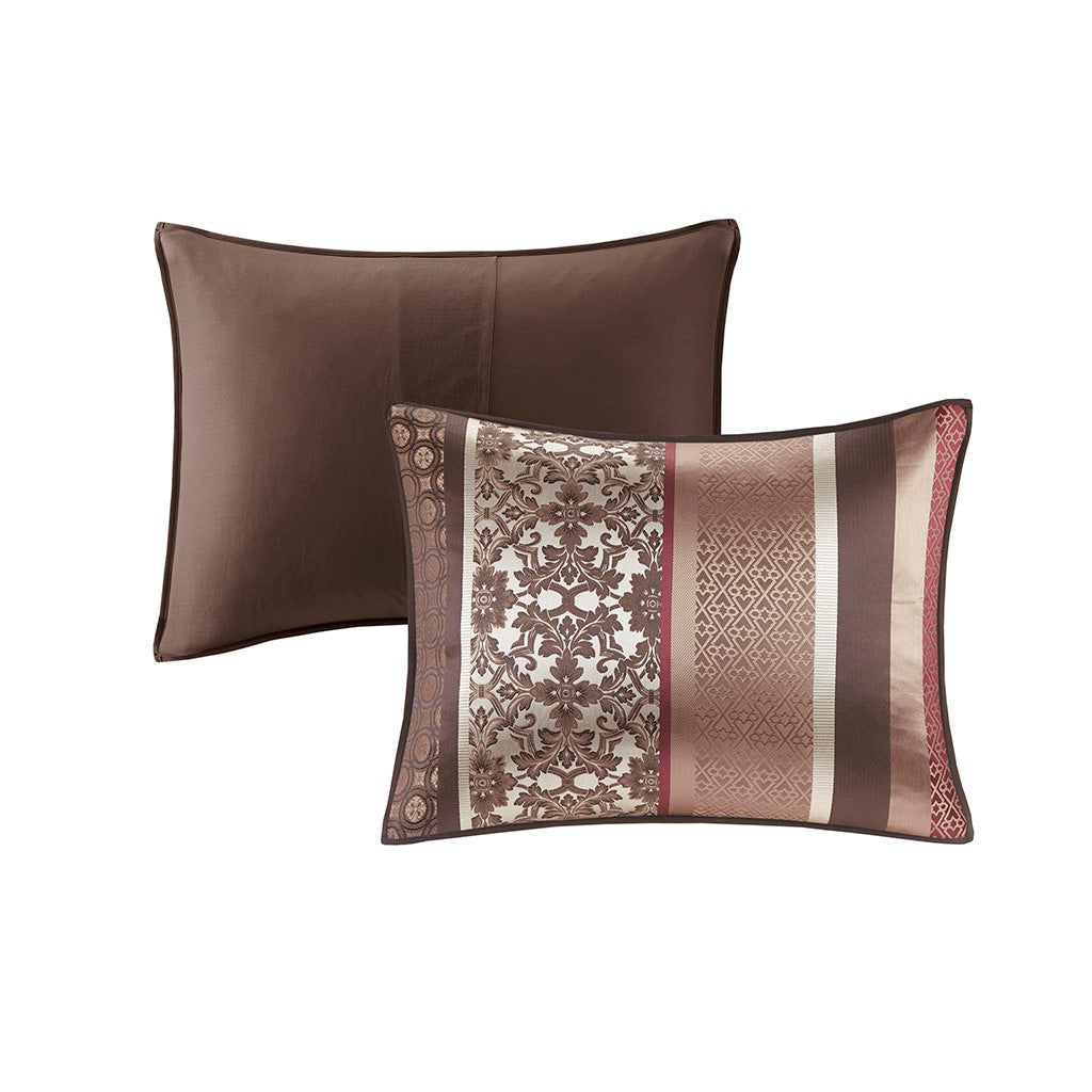 7 Piece Comforter Set Red Cal King