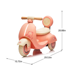 12V Kids Ride On Electric Motorcycle,Toddler Scooter W/Parents Control,Three-Wheel Stable Design,Special Wooden Handle,Smoother Output and Slow Start&Stop,More Suitable For 1-3 Years BABY's First Toy.