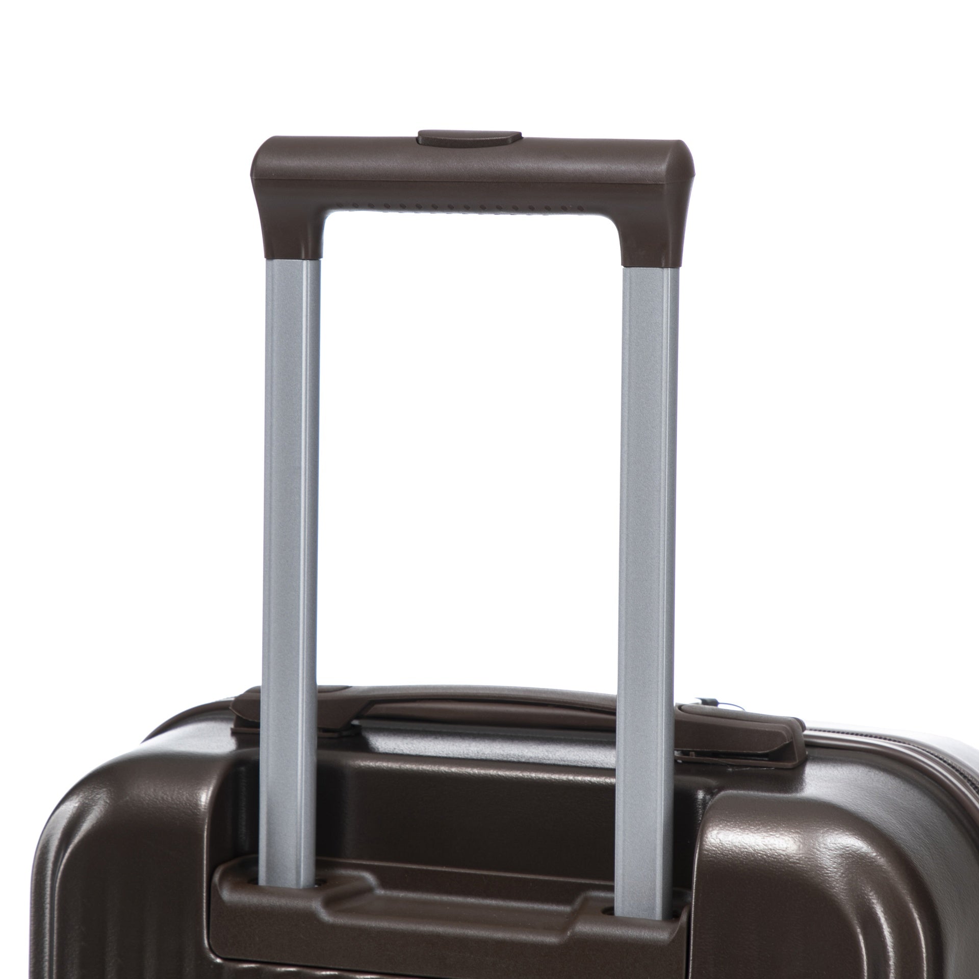 14"/20" 2 pcs/set in ABS Spinner Wheel Luggage, with Combination Lock and Front Opening Design, 14" Cosmetic Case (Brown)