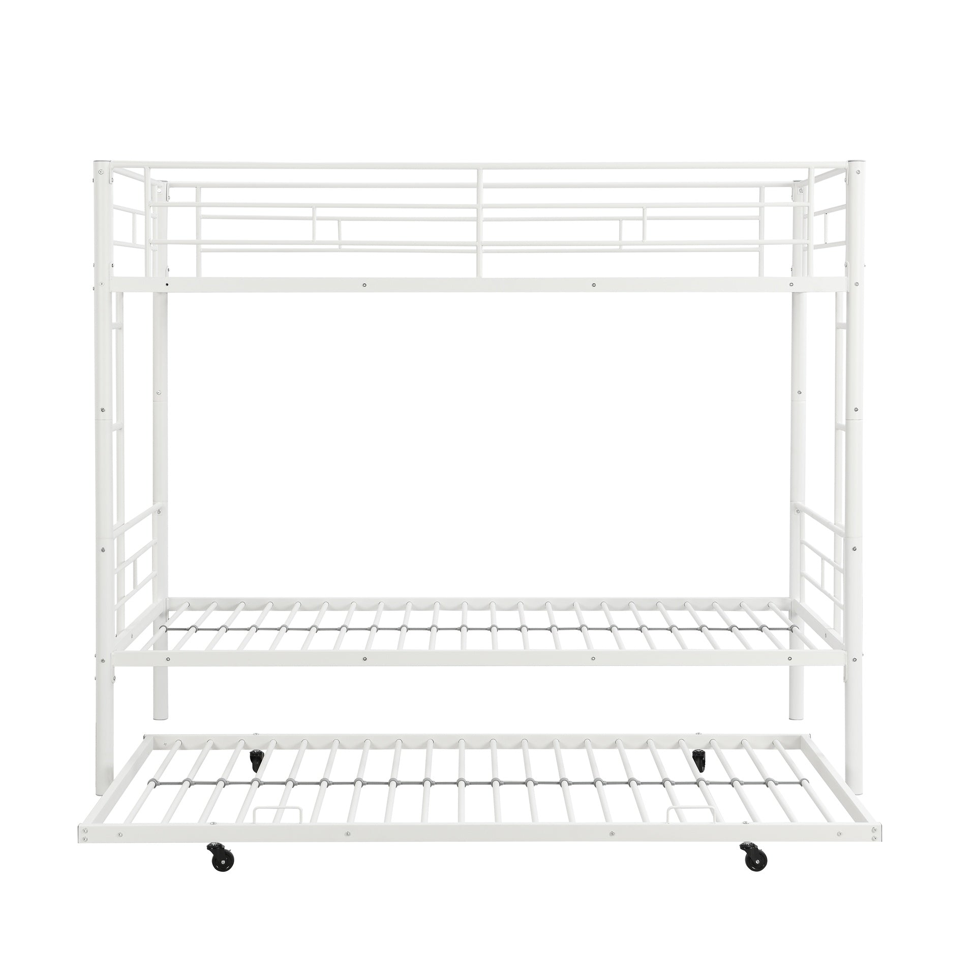 METAL Bunk Bed with trundle WHITE