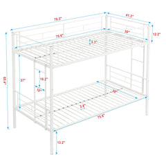METAL Bunk Bed with trundle WHITE