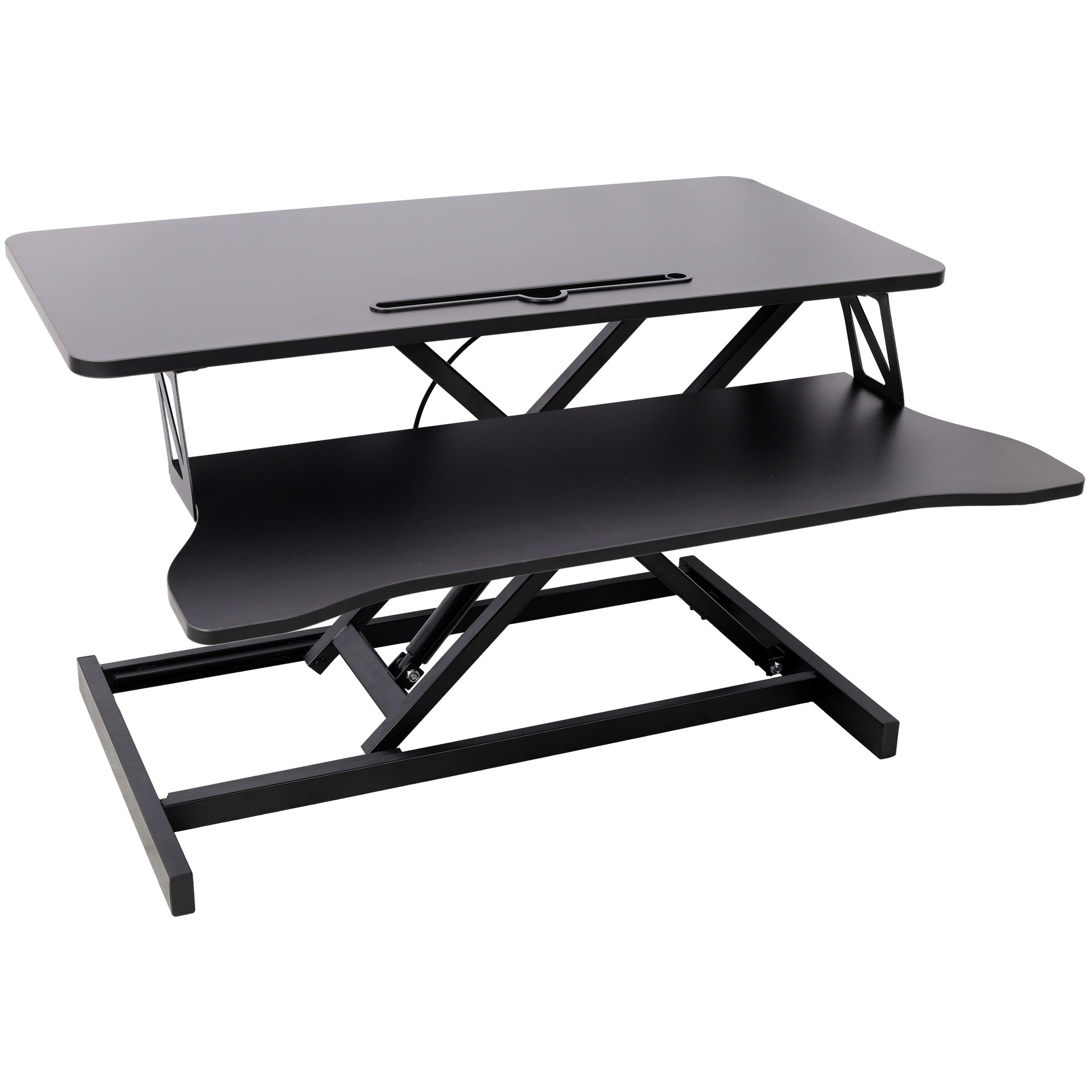 Adjustable Height Standing Laptop Desk,Adjustable Sit to Stand Up Workstation  with Keyboard Tray,Black