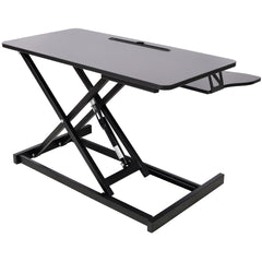 Adjustable Height Standing Laptop Desk,Adjustable Sit to Stand Up Workstation  with Keyboard Tray,Black