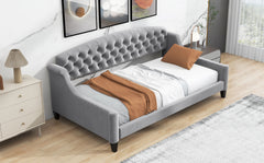 Modern Luxury Tufted Button Daybed,Twin,Gray