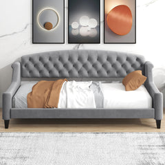 Modern Luxury Tufted Button Daybed,Twin,Gray