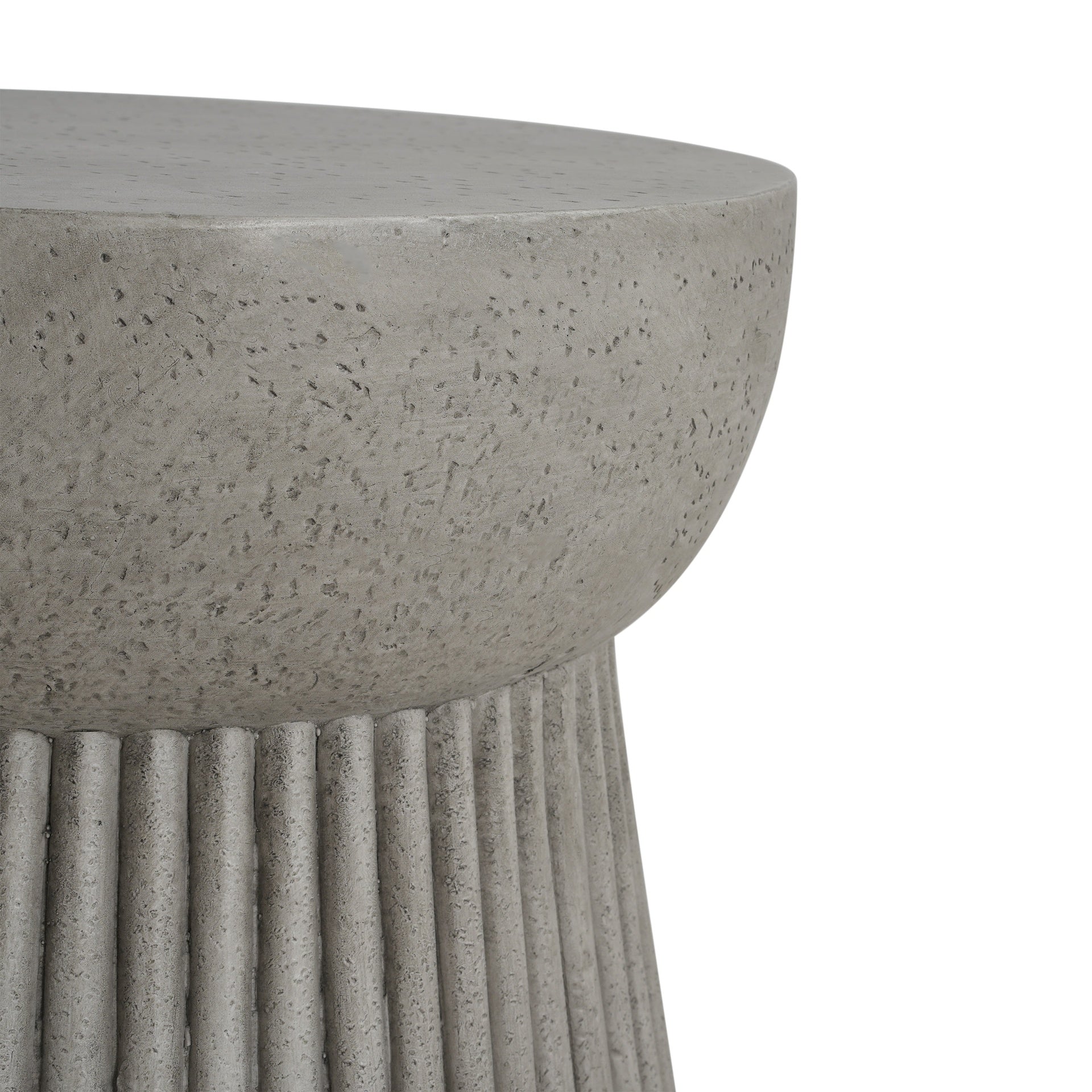 Outdoor LightWeight Concrete Side Table,Concrete Finish_N773P254300G