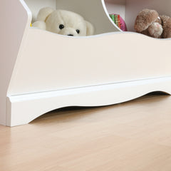 Bookcase Footboard with Storage, White finish