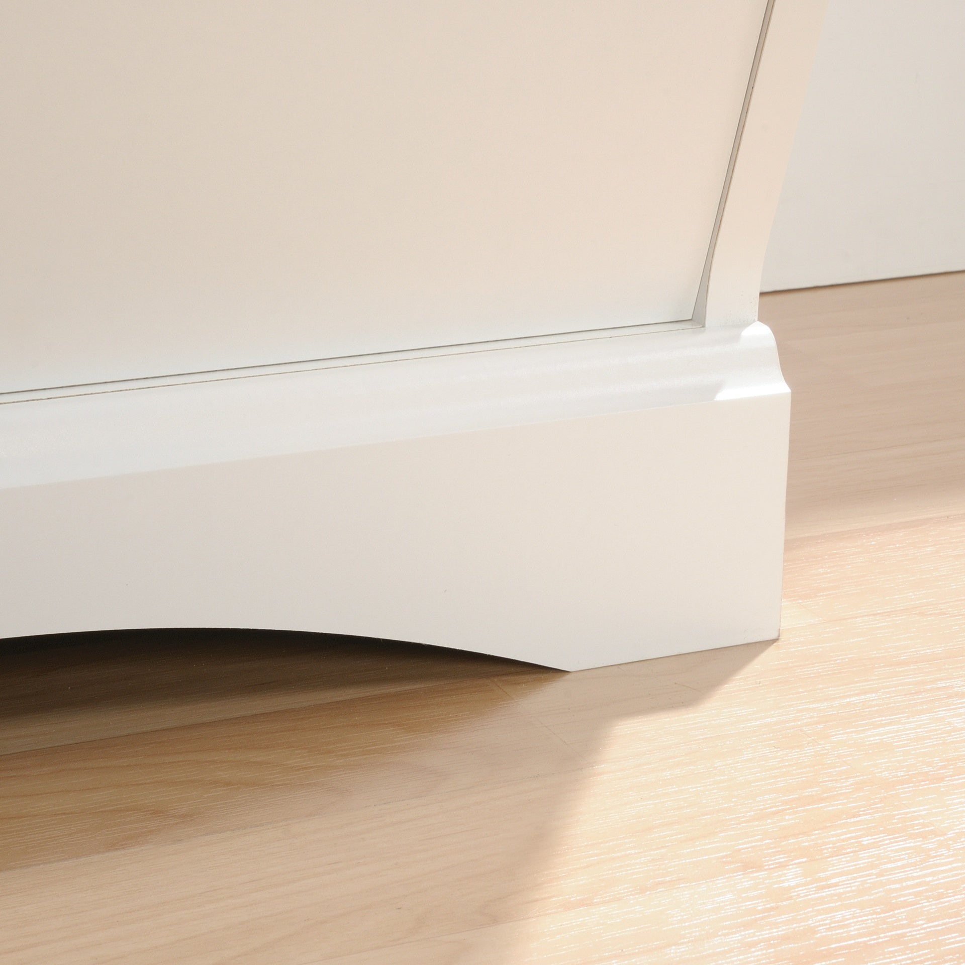 Bookcase Footboard with Storage, White finish