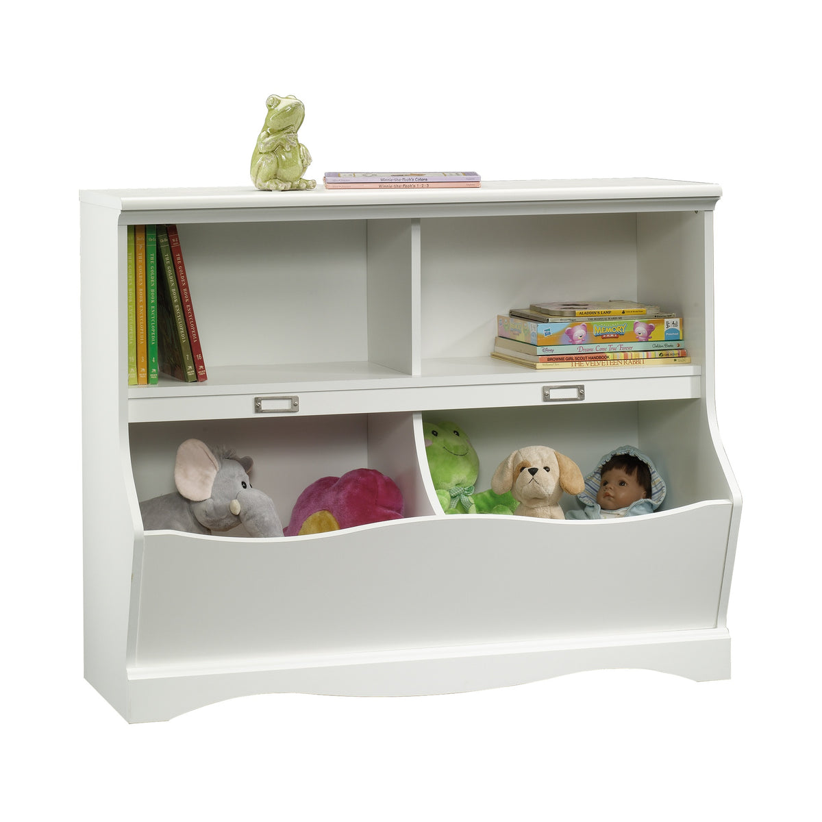Bookcase Footboard with Storage, White finish