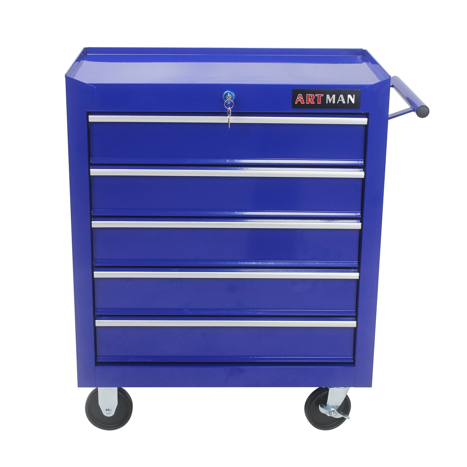 5 Drawer Tool Chest, Tool Storage Cabinet for Garage Storage with 4 Wheels and Locking System, BLUE
