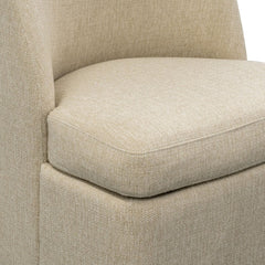 Lyra Dining Chair with castors, Taupe