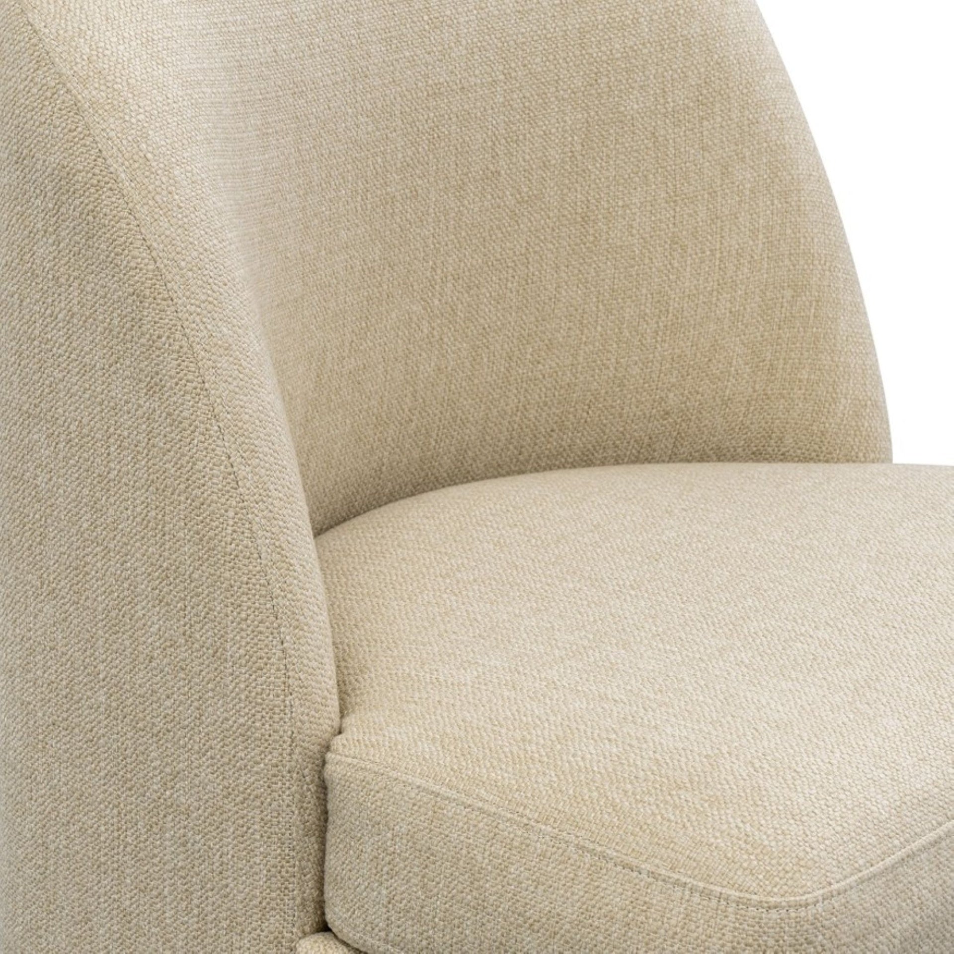 Lyra Dining Chair with castors, Taupe