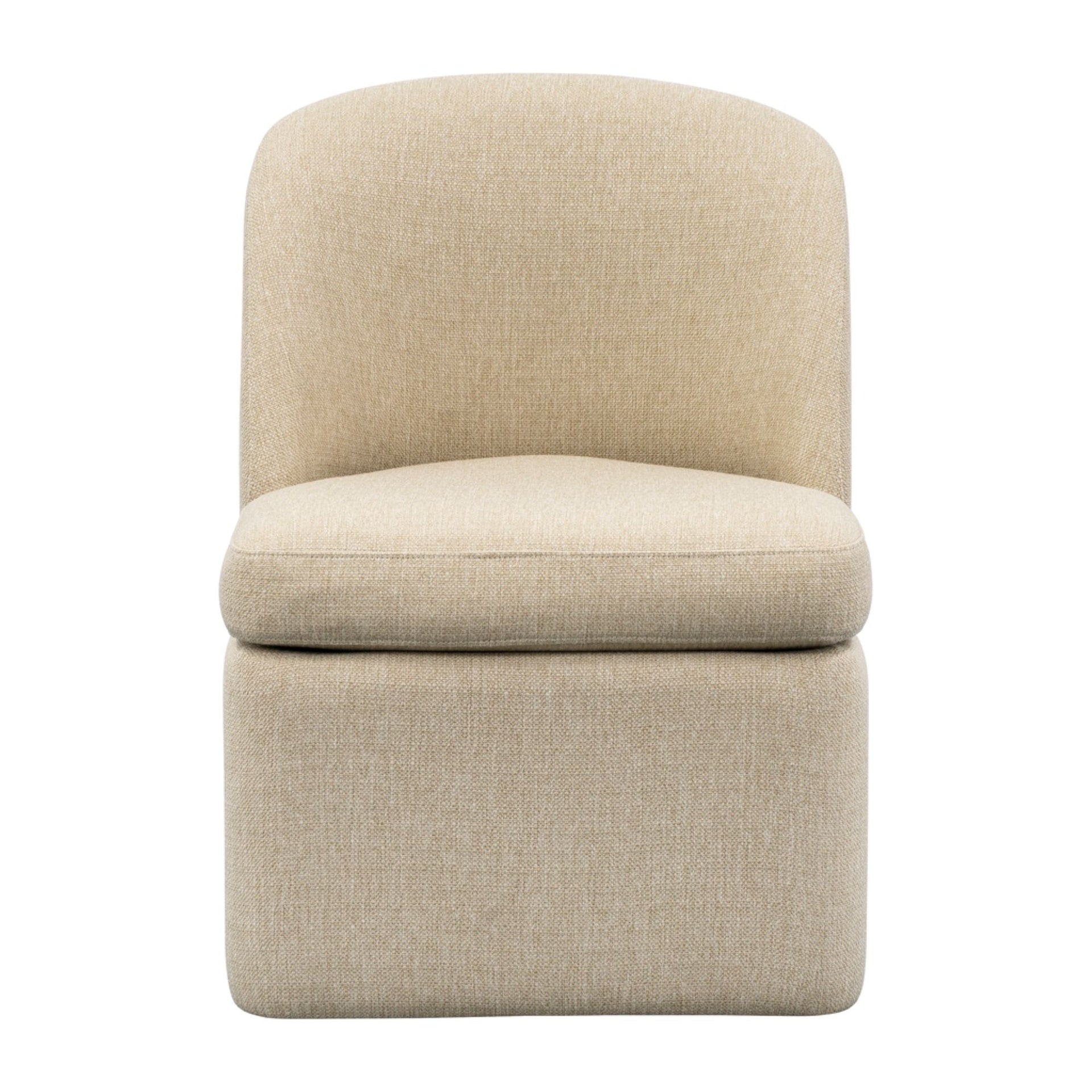Lyra Dining Chair with castors, Taupe