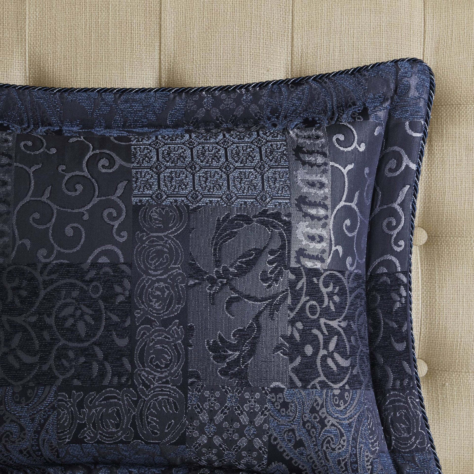4 PCS Queen Comforter Set Navy