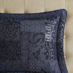 4 PCS Queen Comforter Set Navy
