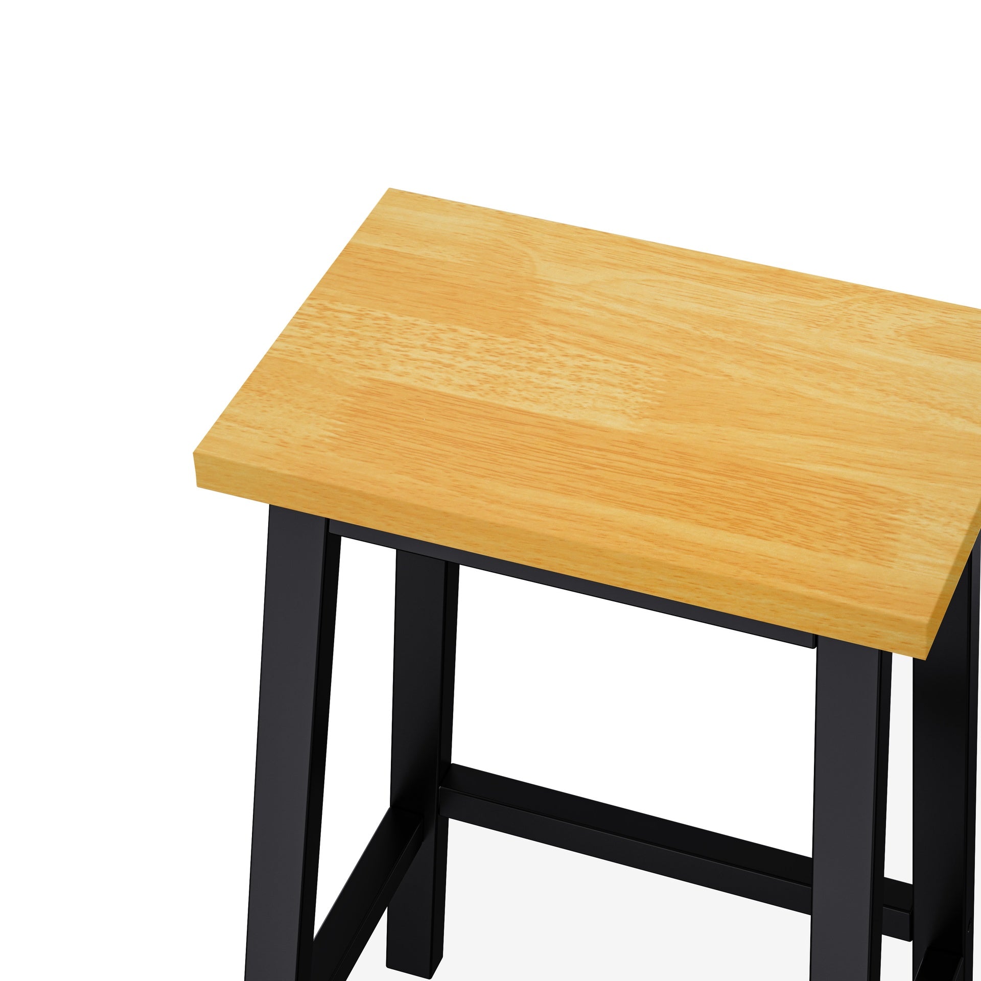 K&K 48inch Large Kitchen Island with 2 Bar Stools, Power Outlet, Door Internal Storage Rack, Kitchen Storage Cart on 5 Wheels with Drop Leaf, 5 Open Side Racks, 2 Drawers, Black (Three Packages)