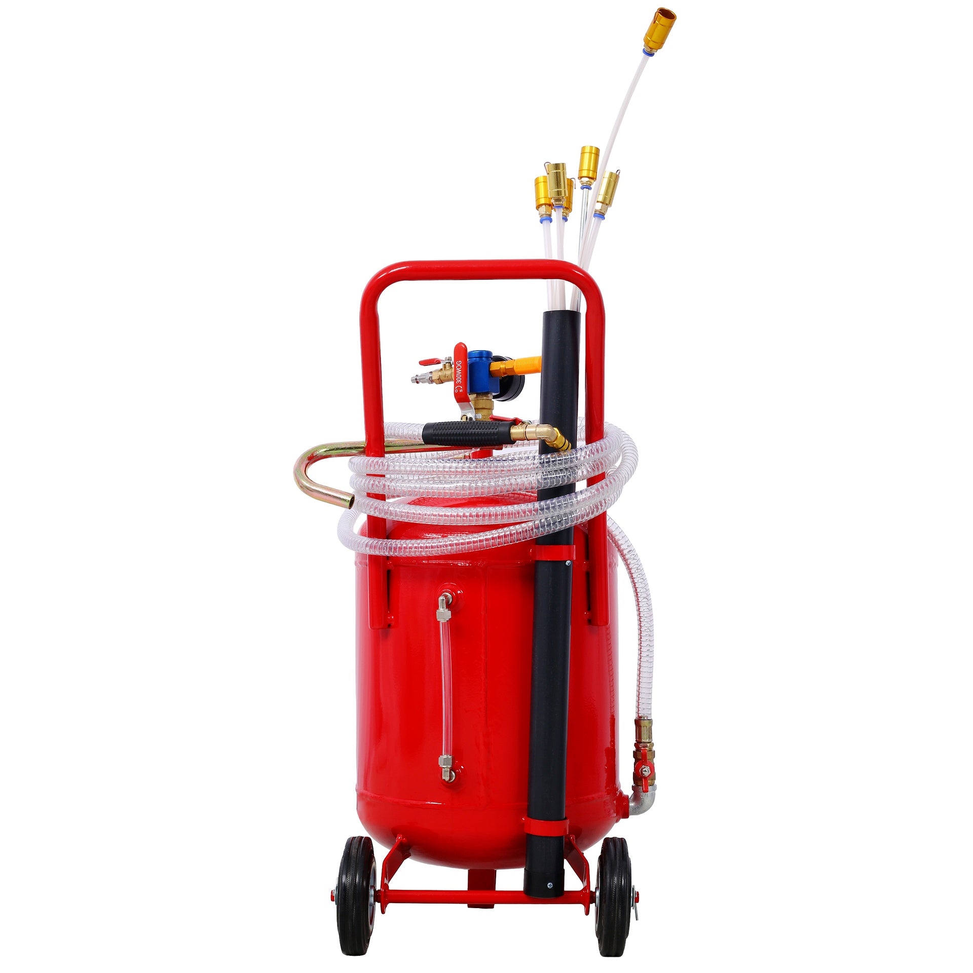 Oil Extractor, Portable Air Pneumatic Waste Oil Garage Extractor Drain Draine Tank Professional Fluid Evacuator, Portable, Integrated Level Gauge, Use with Oil, Transmission Fluid and Anti-F