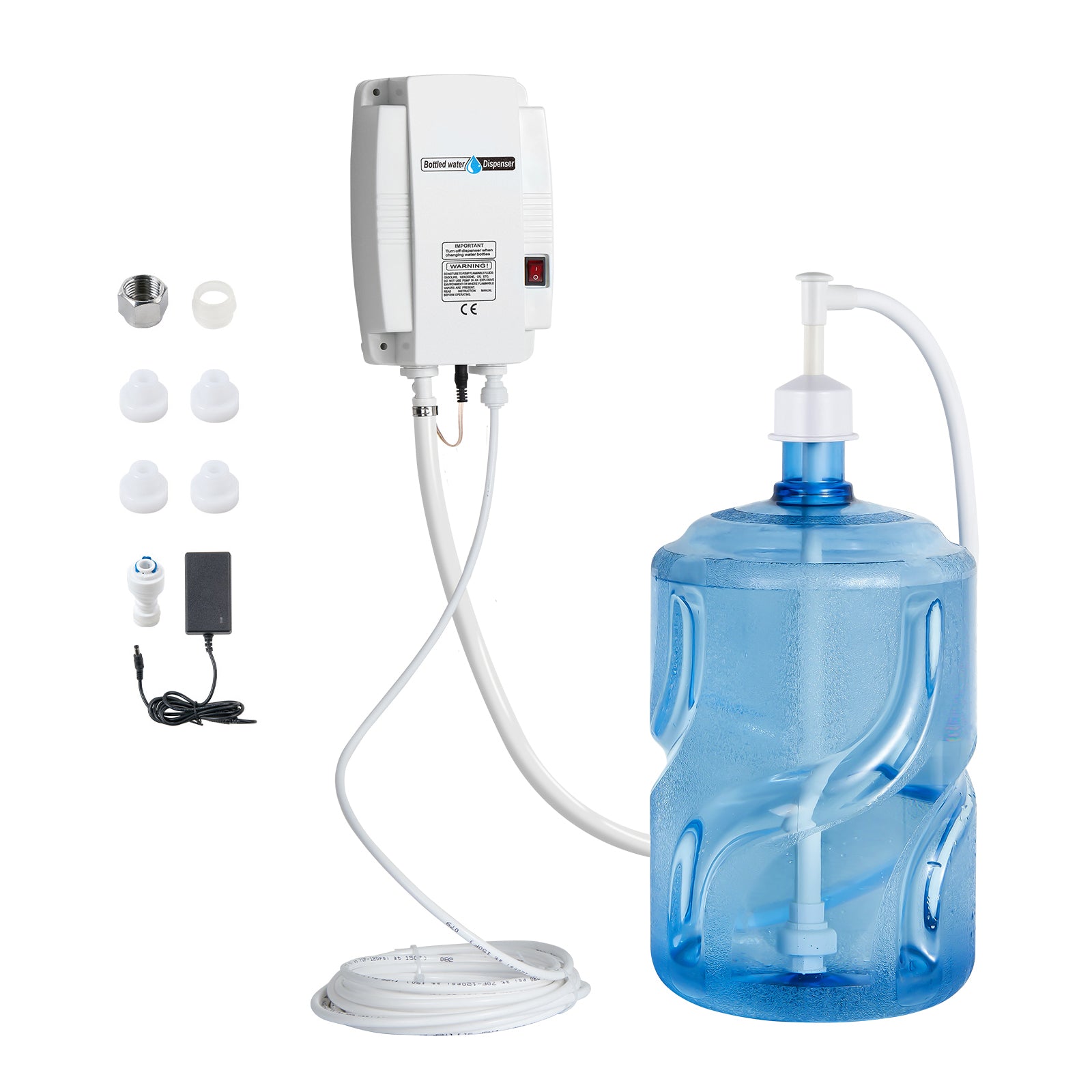 Bottled Water Dispenser Pump System , 110V 20ft US Plug High Flow Bottled Water Pump with Single Inlet , Water Dispenser Pump Compatible Use with Coffee/Tea Machines, Ice Makers