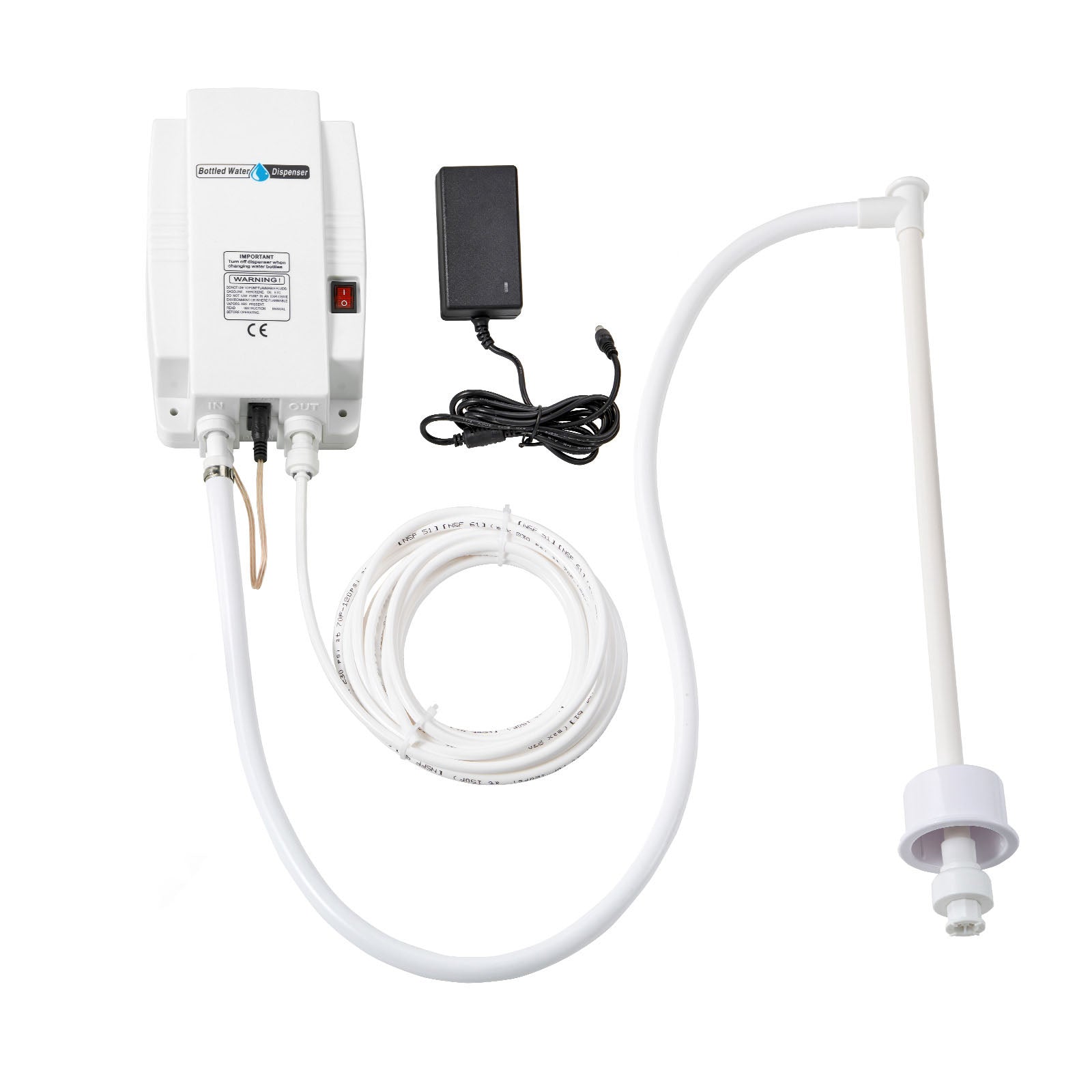 Bottled Water Dispenser Pump System , 110V 20ft US Plug High Flow Bottled Water Pump with Single Inlet , Water Dispenser Pump Compatible Use with Coffee/Tea Machines, Ice Makers
