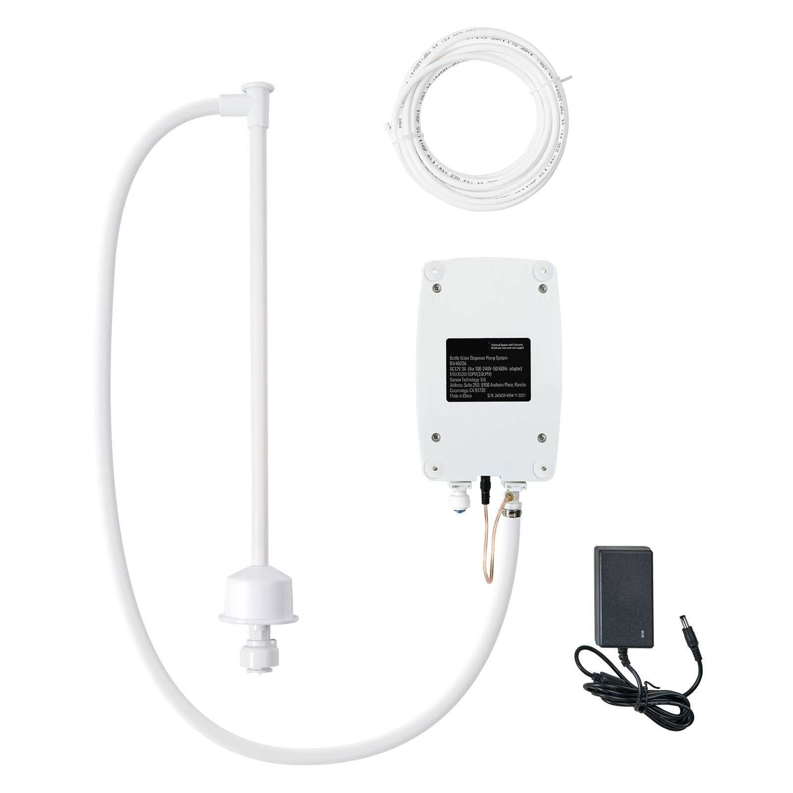 Bottled Water Dispenser Pump System , 110V 20ft US Plug High Flow Bottled Water Pump with Single Inlet , Water Dispenser Pump Compatible Use with Coffee/Tea Machines, Ice Makers