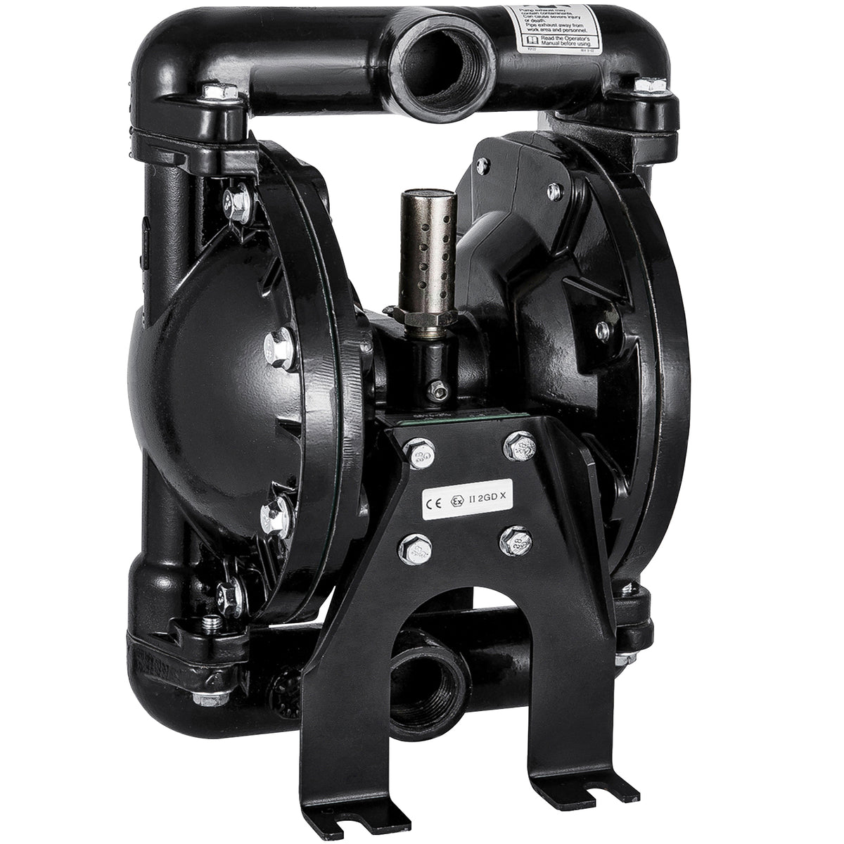 Air-Operated Double Diaphragm Pump 1 inch Inlet Outlet Aluminum 35 GPM Max 120PSI for Industrial Use, QBY4-25LF46-1inch-35