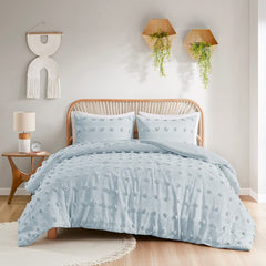 Full/Queen Clip Jacquard Comforter Set
