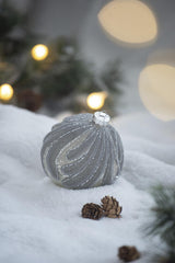D3.9" Christmas Ball Ornaments, Glass Decorative Hanging Ball Christmas Tree Ornaments for Holiday Party Decorations, Set of 6