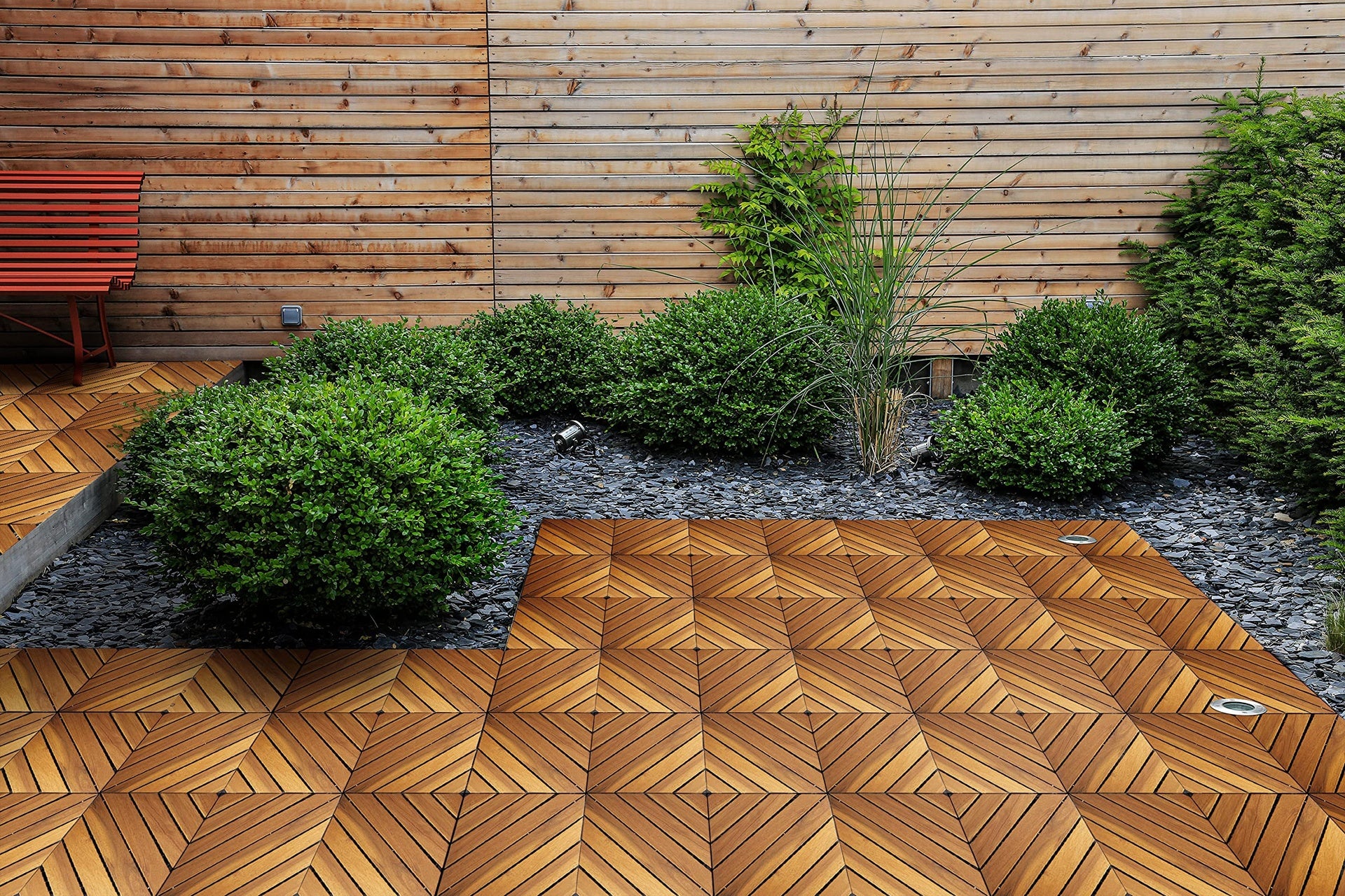 Acacia solid wooddeck tile X08, 30 pack