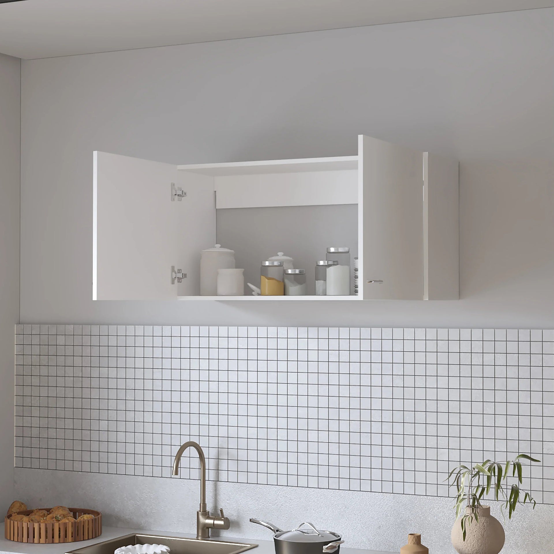 White 2-Door Wall Cabinet