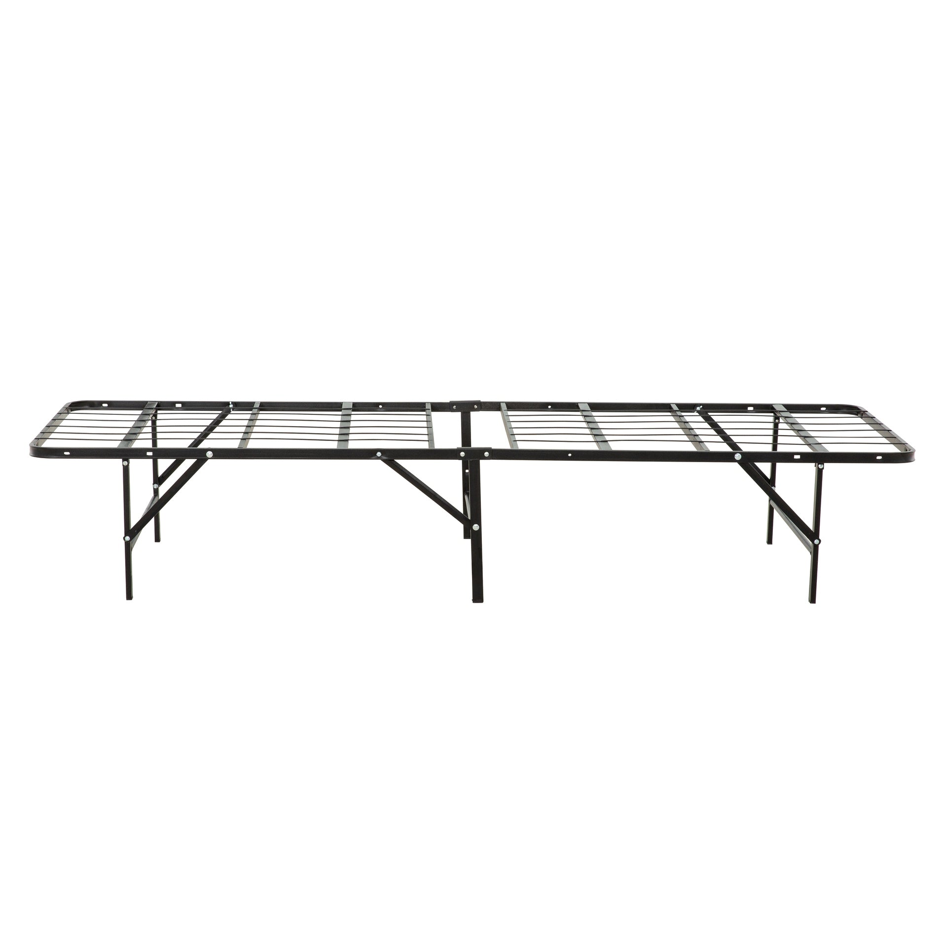 Bedroom Furniture Twin XL Size Solid Metal Foundation Bed Base, Strong Mattress Platform Bed Frame, Black