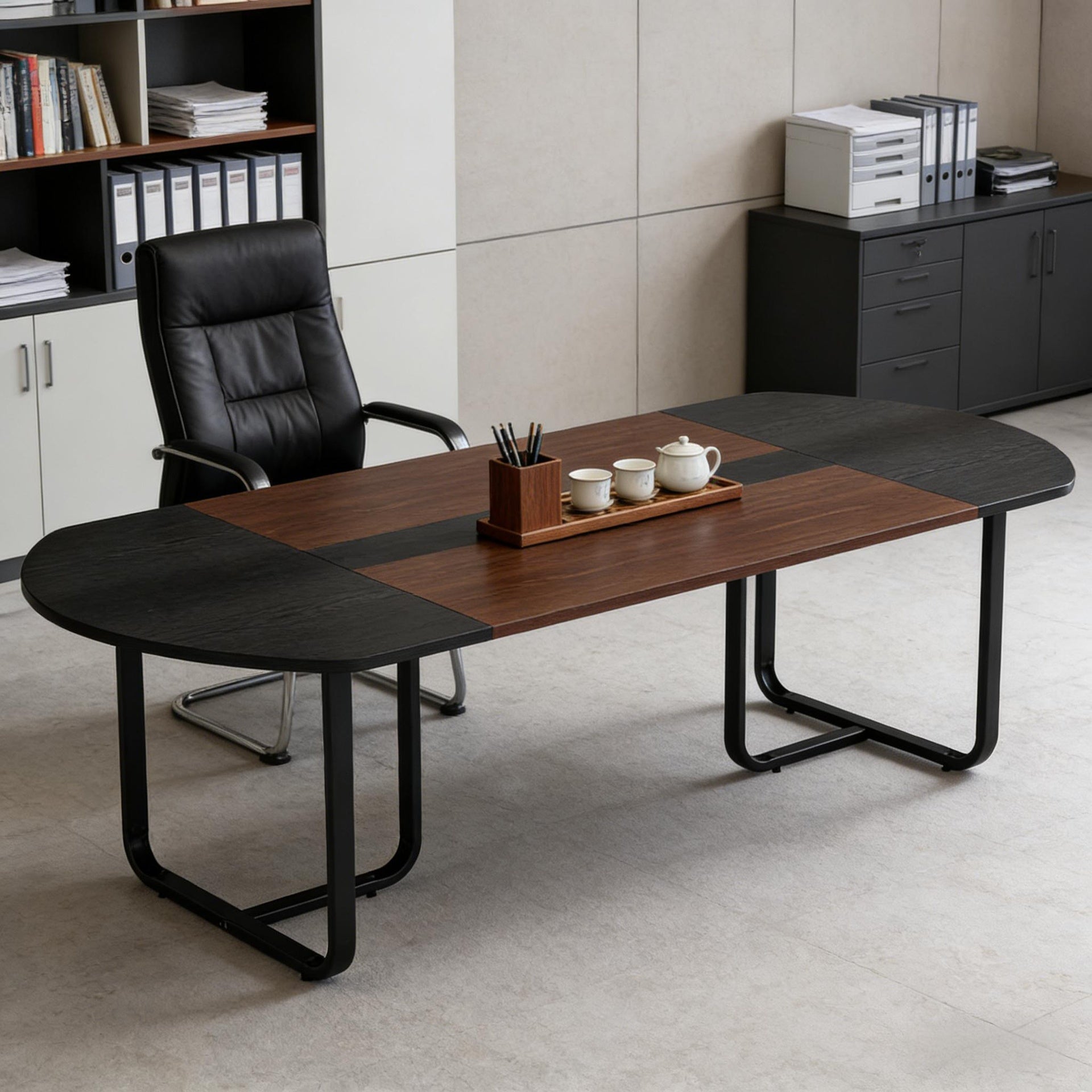 Curved Design Computer Table,High Executive Desk,Meeting Table,Office Table