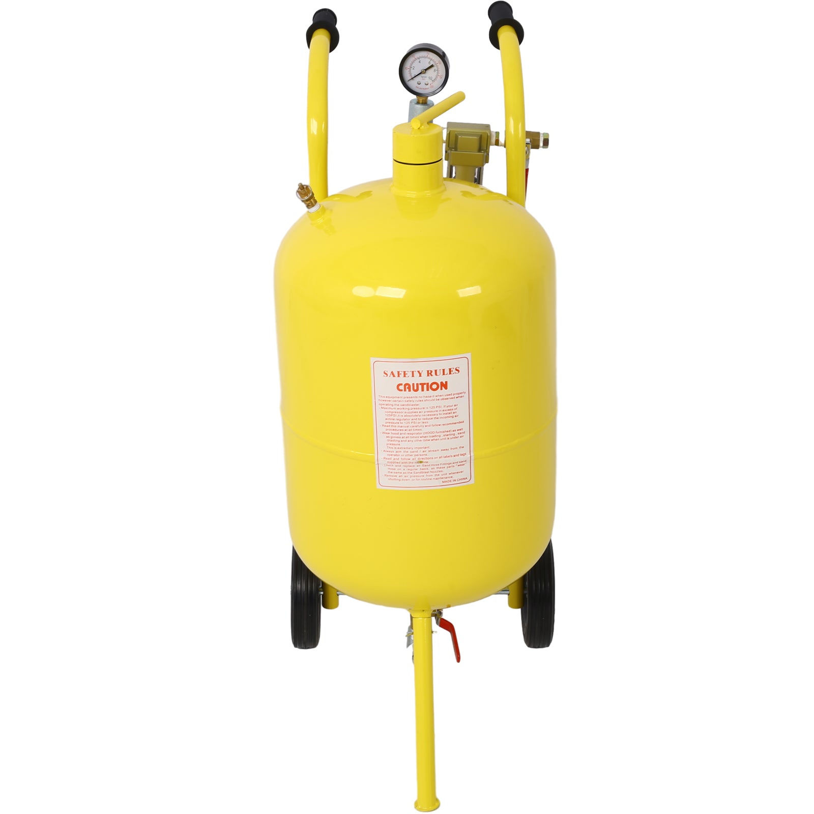 10Gal Pot Sandblaster, 125 Psi Pressure Sand Blasting Complete Kit for Paint, Stain, Rust Removal and Special Surface Treatment of Material