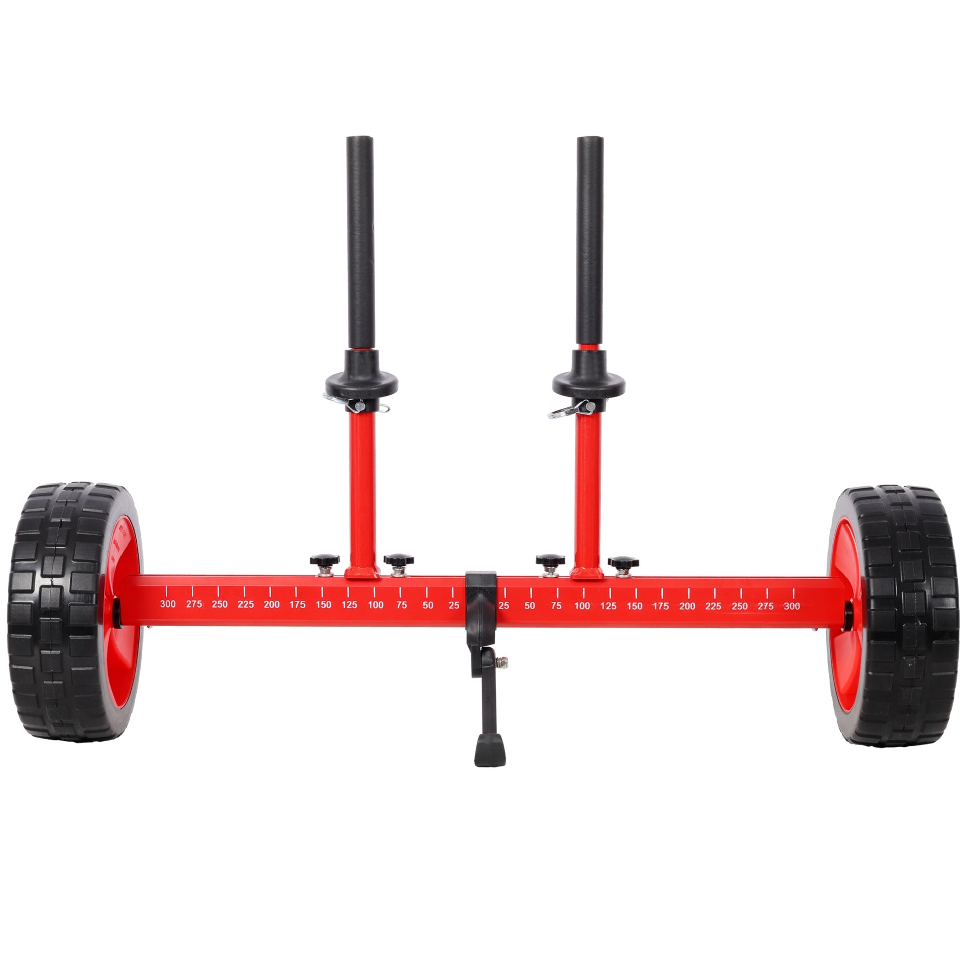 Sit On Top Kayak Cart, Heavy-Duty Plug-in Kayak Cart Dolly with 10 Inch Airless Wheels,Width Adjustable,Red