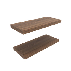 Floating Shelves, Light Brown, 2 Shelves, 1.50" H