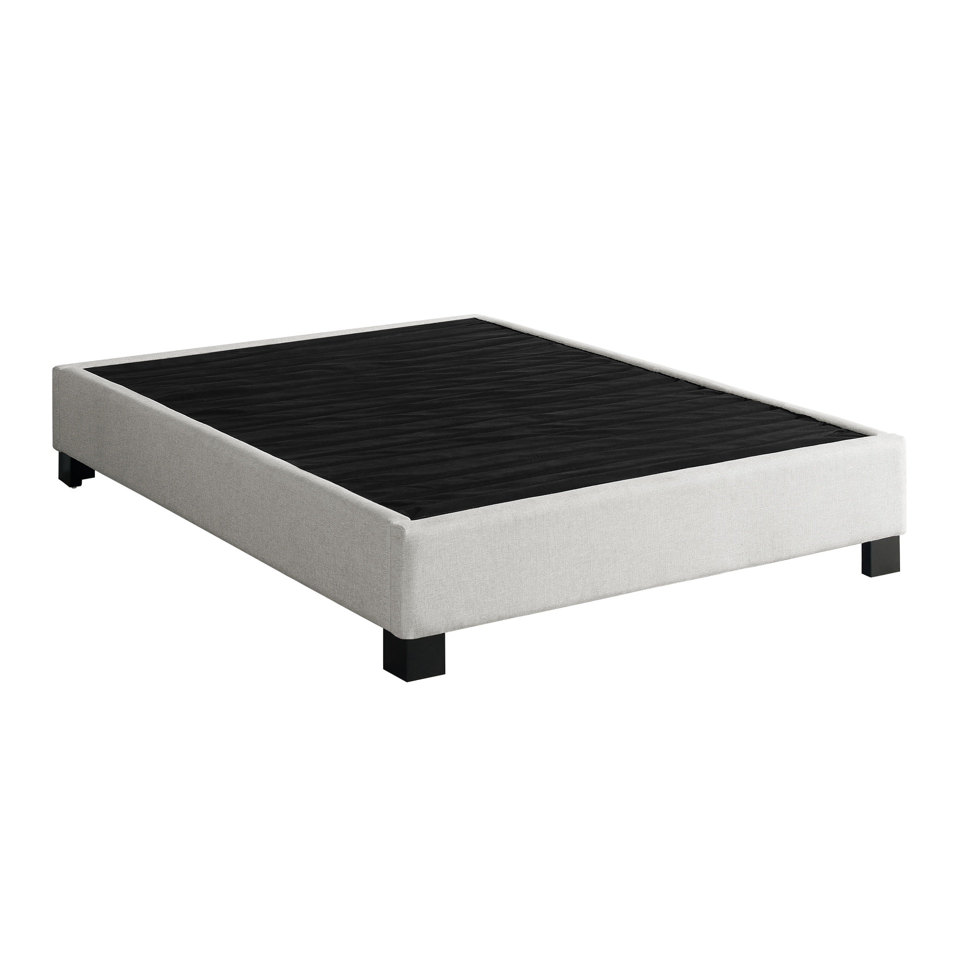 Modern Contempo King Upholstered Bed Platform Base, Oatmeal