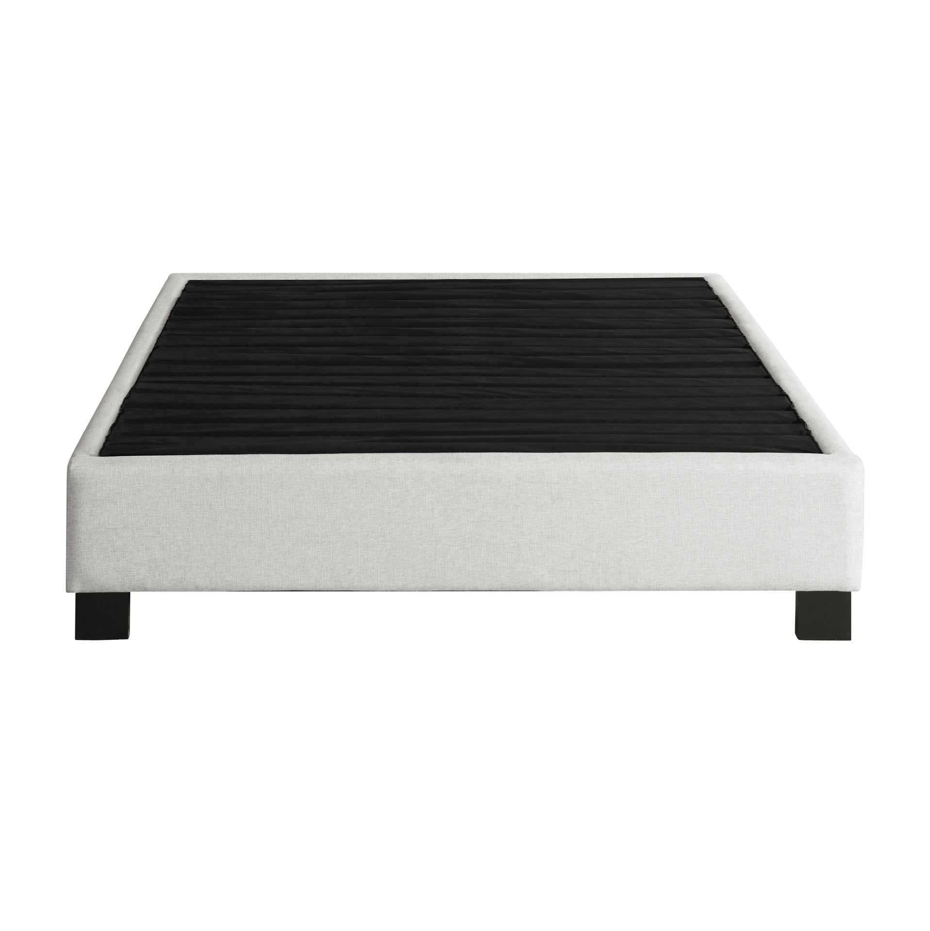 Modern Contempo King Upholstered Bed Platform Base, Oatmeal