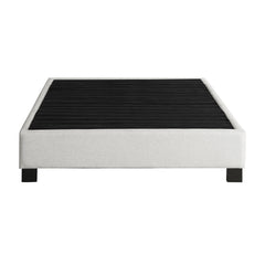 Modern Contempo King Upholstered Bed Platform Base, Oatmeal