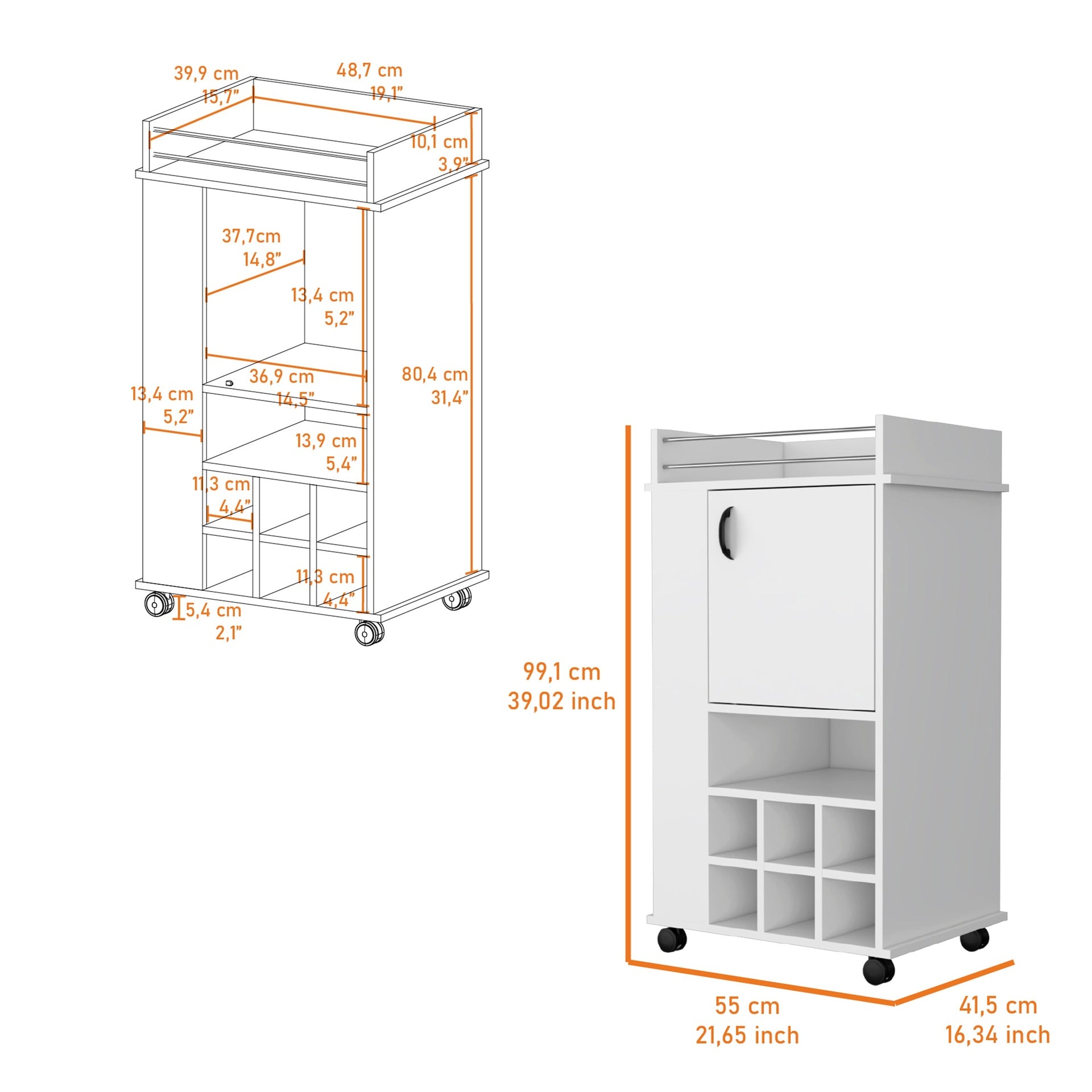 Lovell Nightstand with Sturdy Base and 2-Drawers