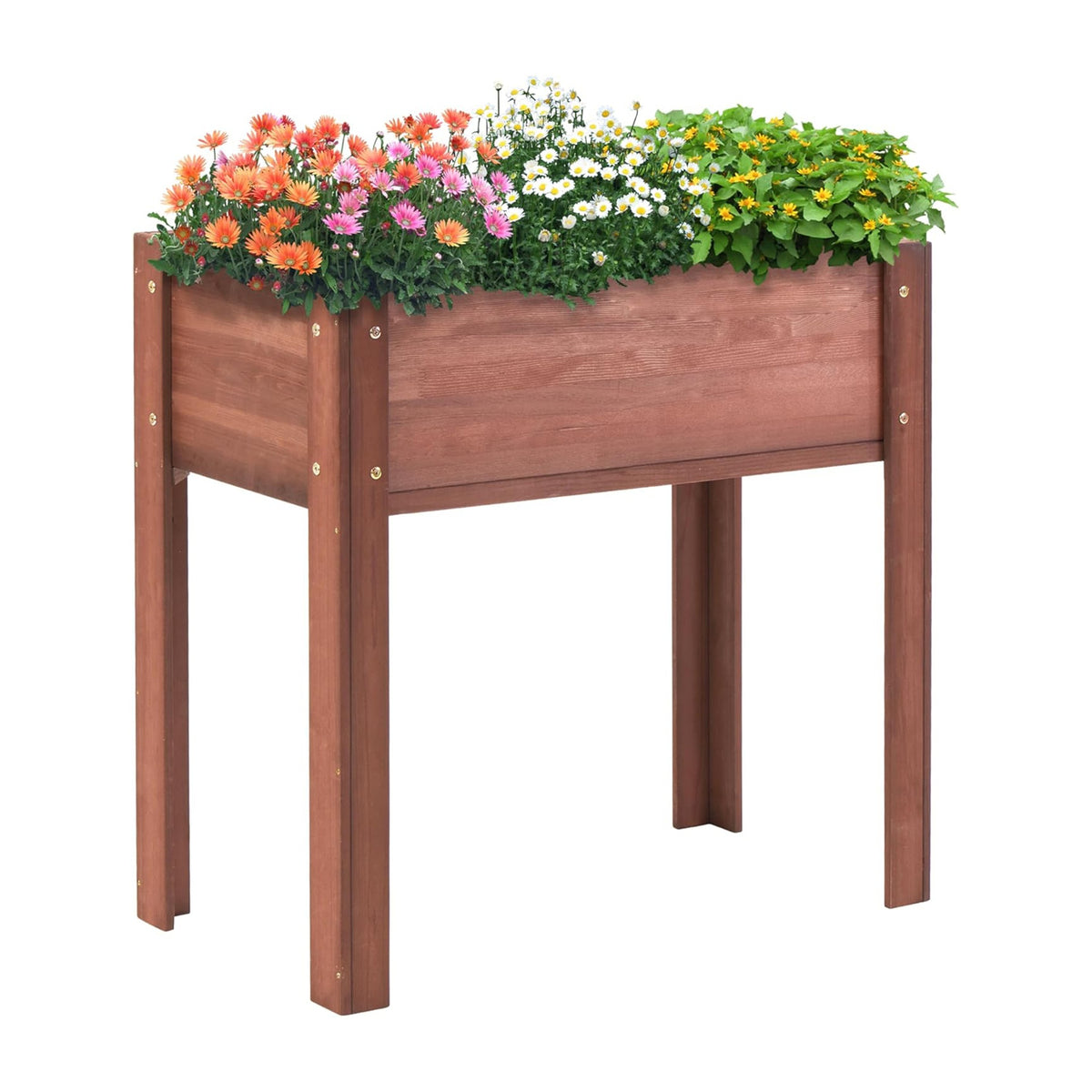 31x31x16 inch Raised Garden Bed with Legs, Elevated Wooden Planter Box for Outdoor Plants Flowers Fruits Vegetable Herb Growingg