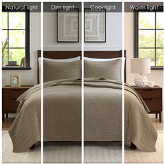 Queen 3 Piece Luxurious Oversized Quilt Set
