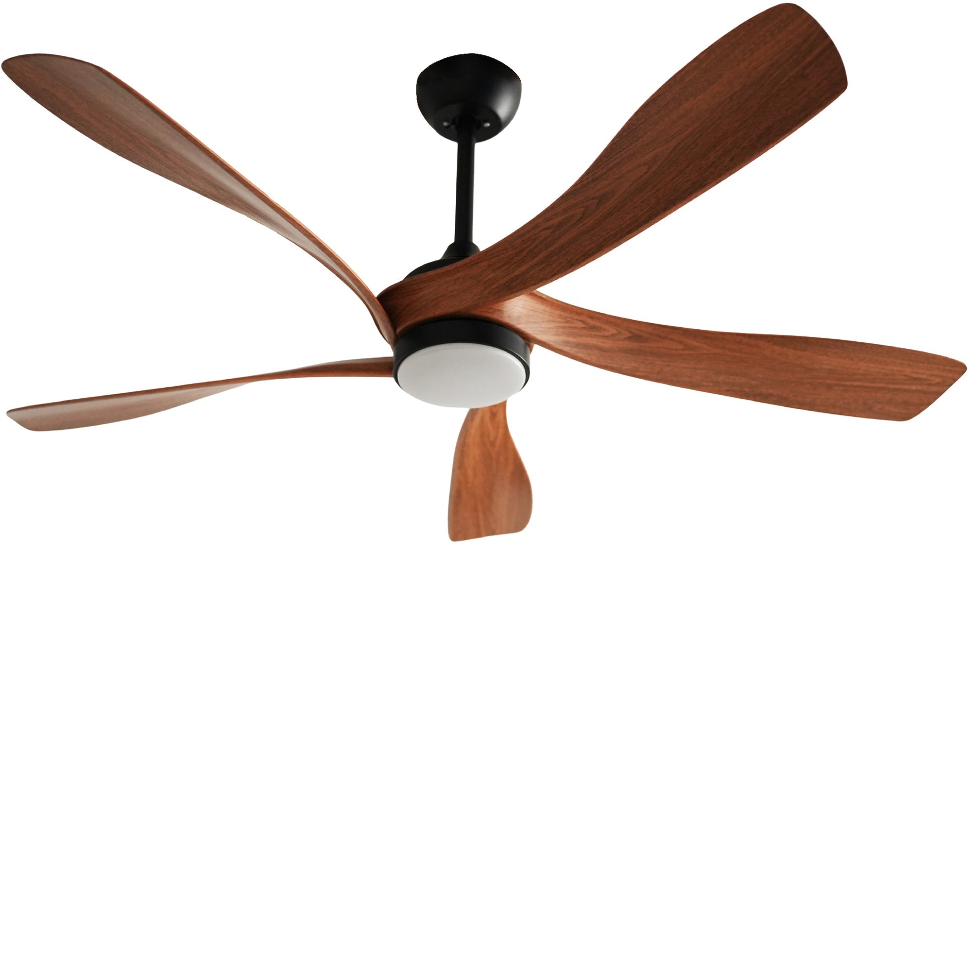 Sofucor 52 Inch Ceiling Fan with Light, Modern Propeller Ceiling Fan with Dimmable Memory LED - Quiet DC Motor, 6 Speeds 5000CFM, Timer, Reversible, for Living Room Bedroom, ETL/FCC, Brown