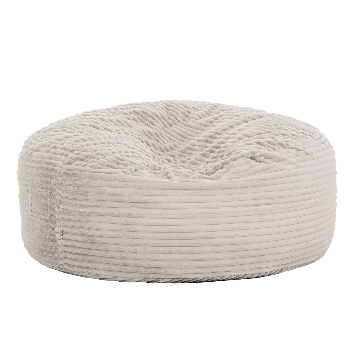 Modern 5-Foot Round Memory Foam Bean Bag Soft Corduroy Fabric Bean Bag Chair, Taupe