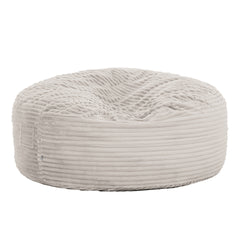 Modern 5-Foot Round Memory Foam Bean Bag Soft Corduroy Fabric Bean Bag Chair, Taupe