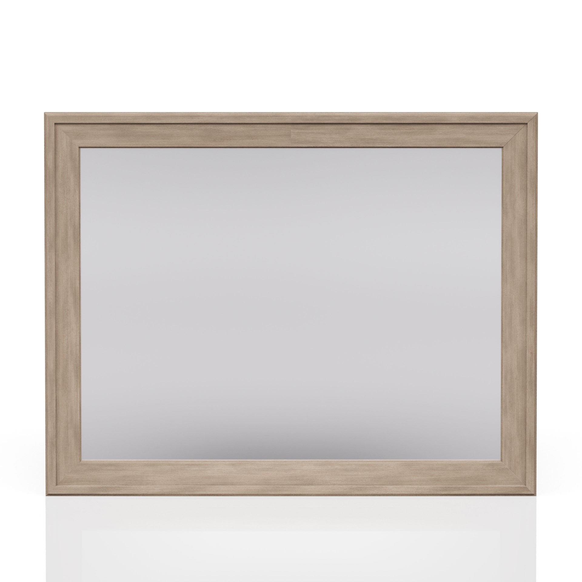 Sand Colored Rectangle Wood Mirror