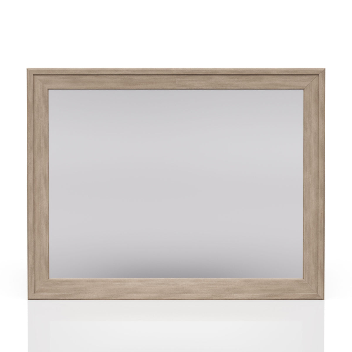 Sand Colored Rectangle Wood Mirror