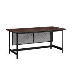 Industrial Table Desk with Spacious Work Surface, Brown finish