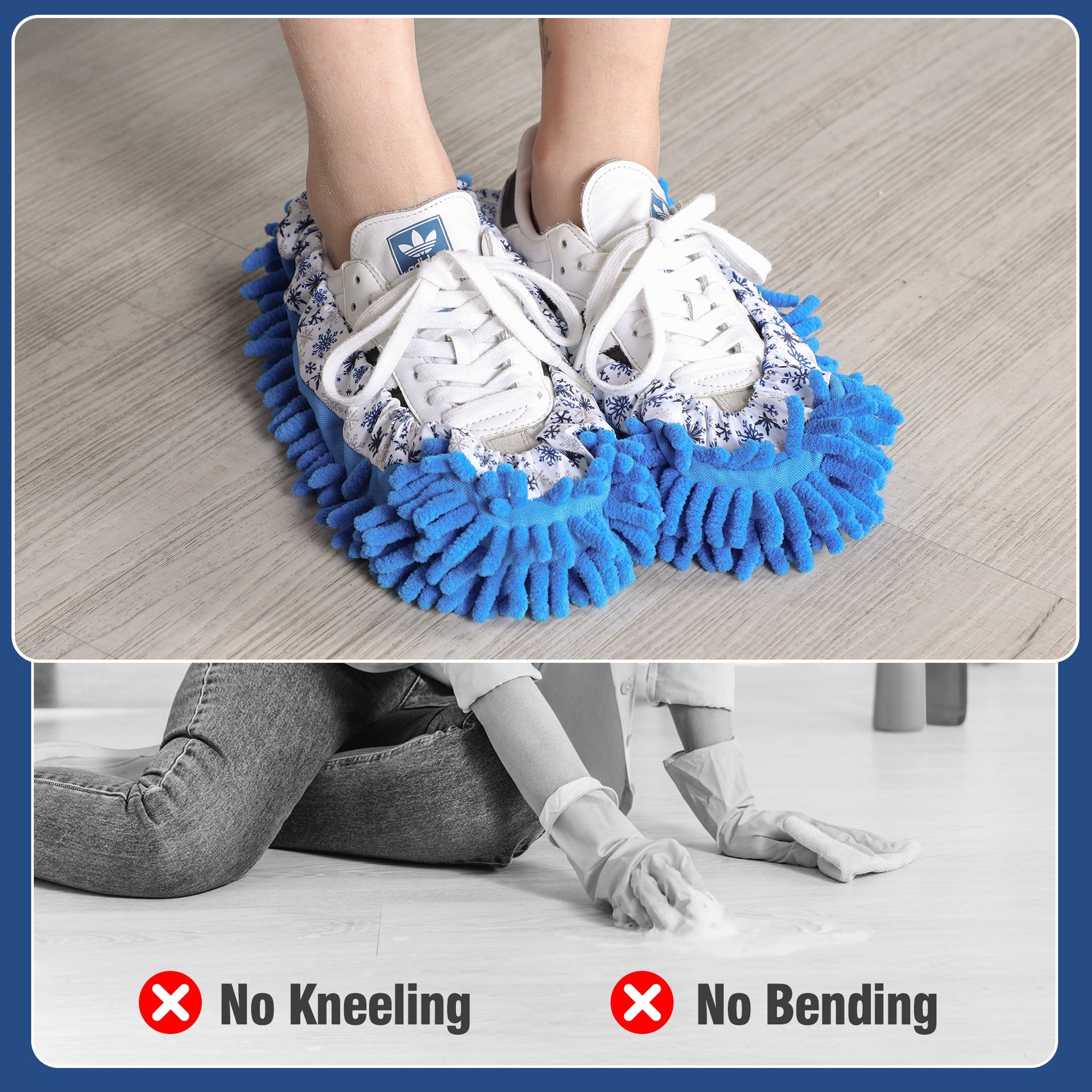 Microfiber mop slippers,mop slippers for floor cleaning,Machine washable and reusable,3pieces,Suitable for kitchen, living room and other occasions