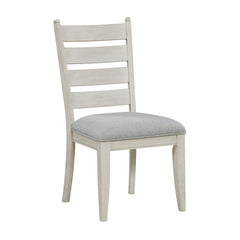 Farmhouse Dining Furniture Set of 2 Side Chairs Antique White Finish Wooden Durable Comfortable Padded Seat