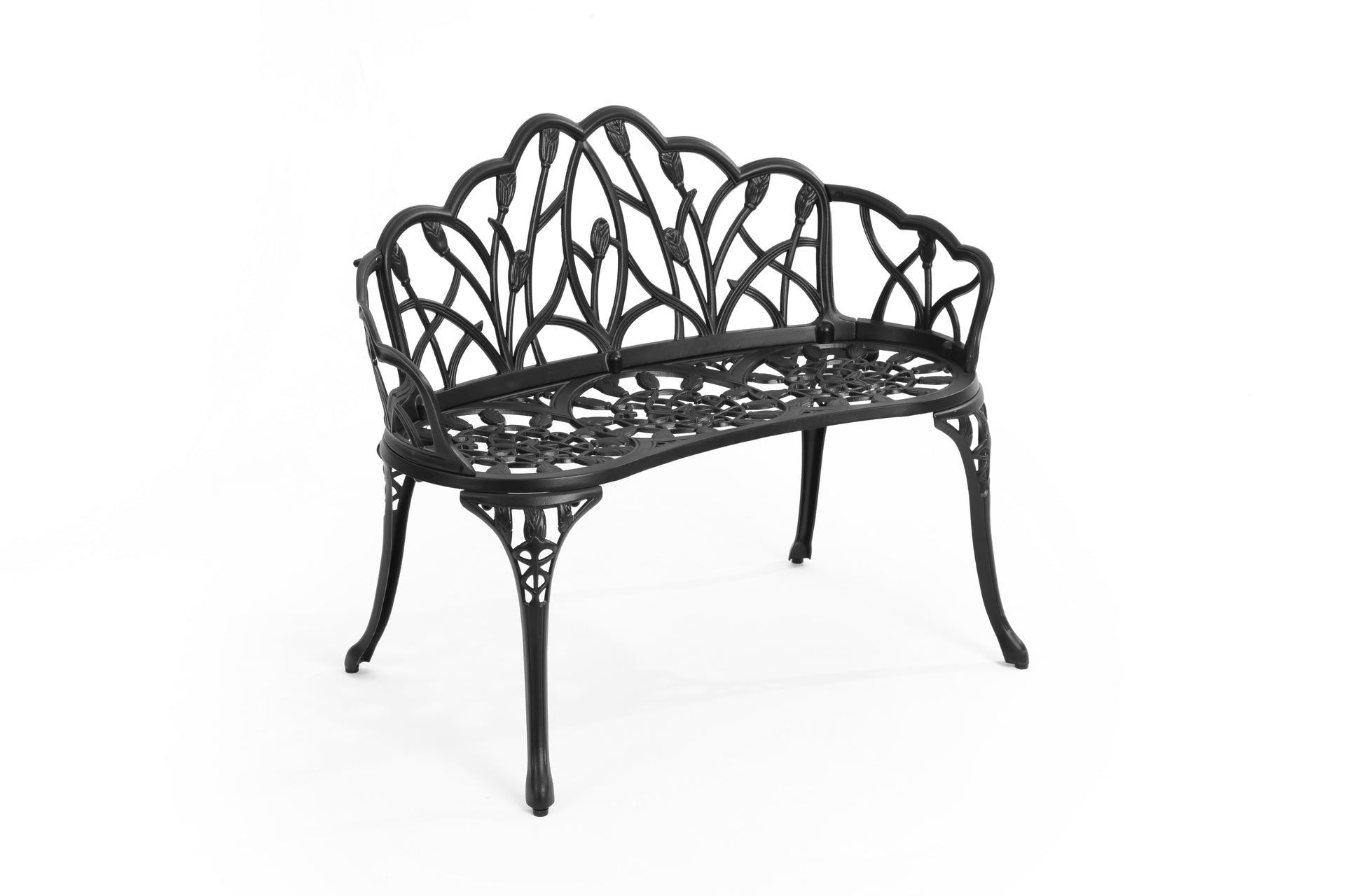 Cast aluminium bench
